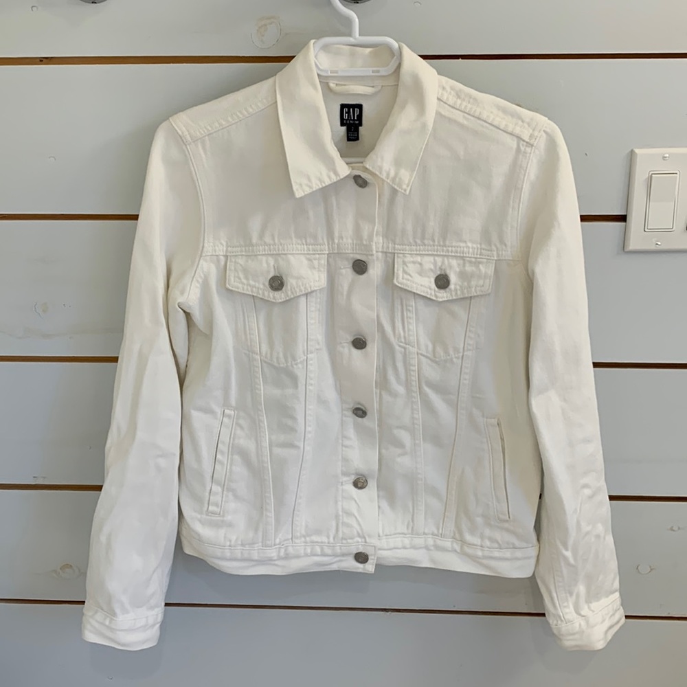 GAP White Denim Jacket